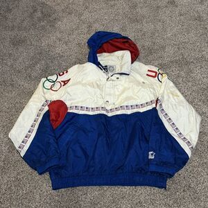 Vintage 90s Olympic team Starter jacket USA flag windbreaker Size XL